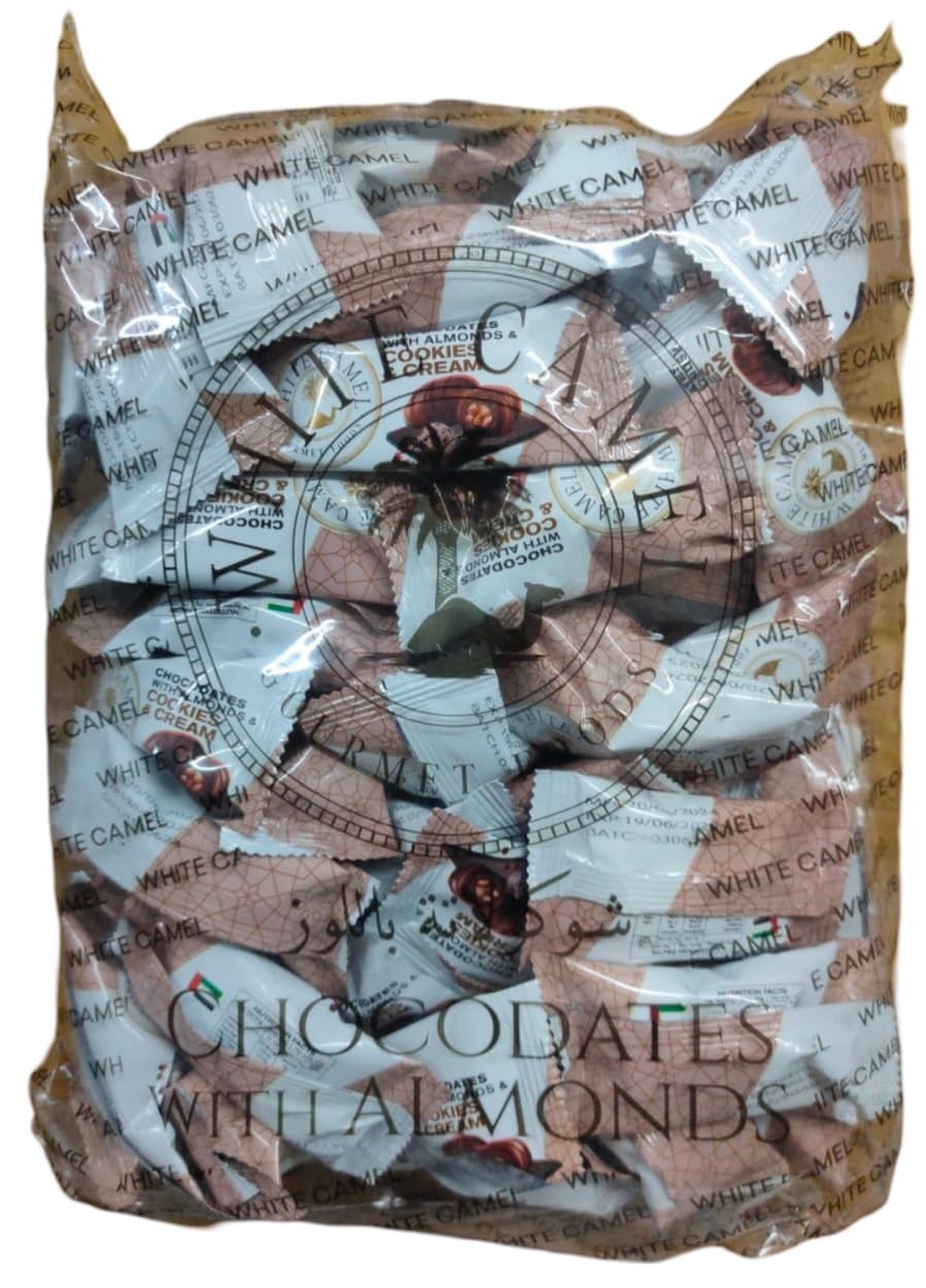 White Camel Chocodates Rich Milk Chocolate with Crunchy Almonds, Cookies & Cream, 1 kg Pouch (B0DB2JTSBM) Amazon Price History, Amazon Price Tracker