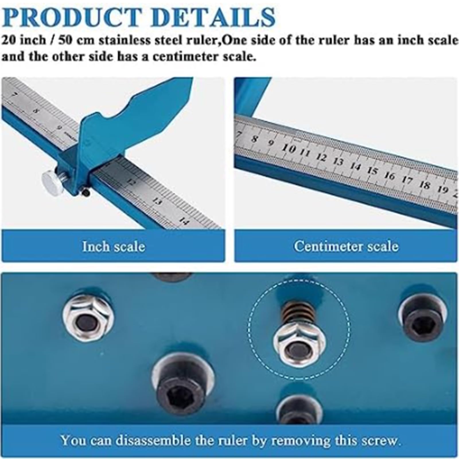 Cortador de riel guía de doble ranura para aluminio, hierro, acero, perfil alto/bajo, corte rápido con escala