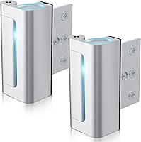 Vista 14 de La cerradura de refuerzo de puerta soporta 800 libras de fuerza, cerradura de puerta negra a prueba extra para niños requiere perforación, evita