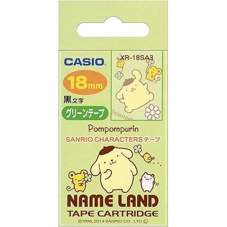 Amazon カシオ ラベルライター ネームランド サンリオキャラクターテープ 18mm Xr 18sa3 ポムポムプリン ラベルライター 文房具 オフィス用品