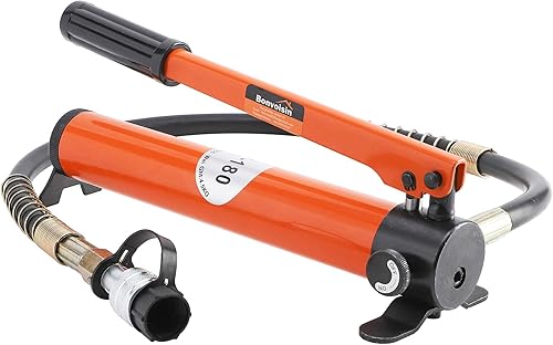 Miniatura 8 de Bonvoisin 20T hidráulico Ram cilindro Jack perfil bajo Porta Power Ram 0.55 "carrera de un solo efecto Mini Jack Ram con bomba de mano hidráulica