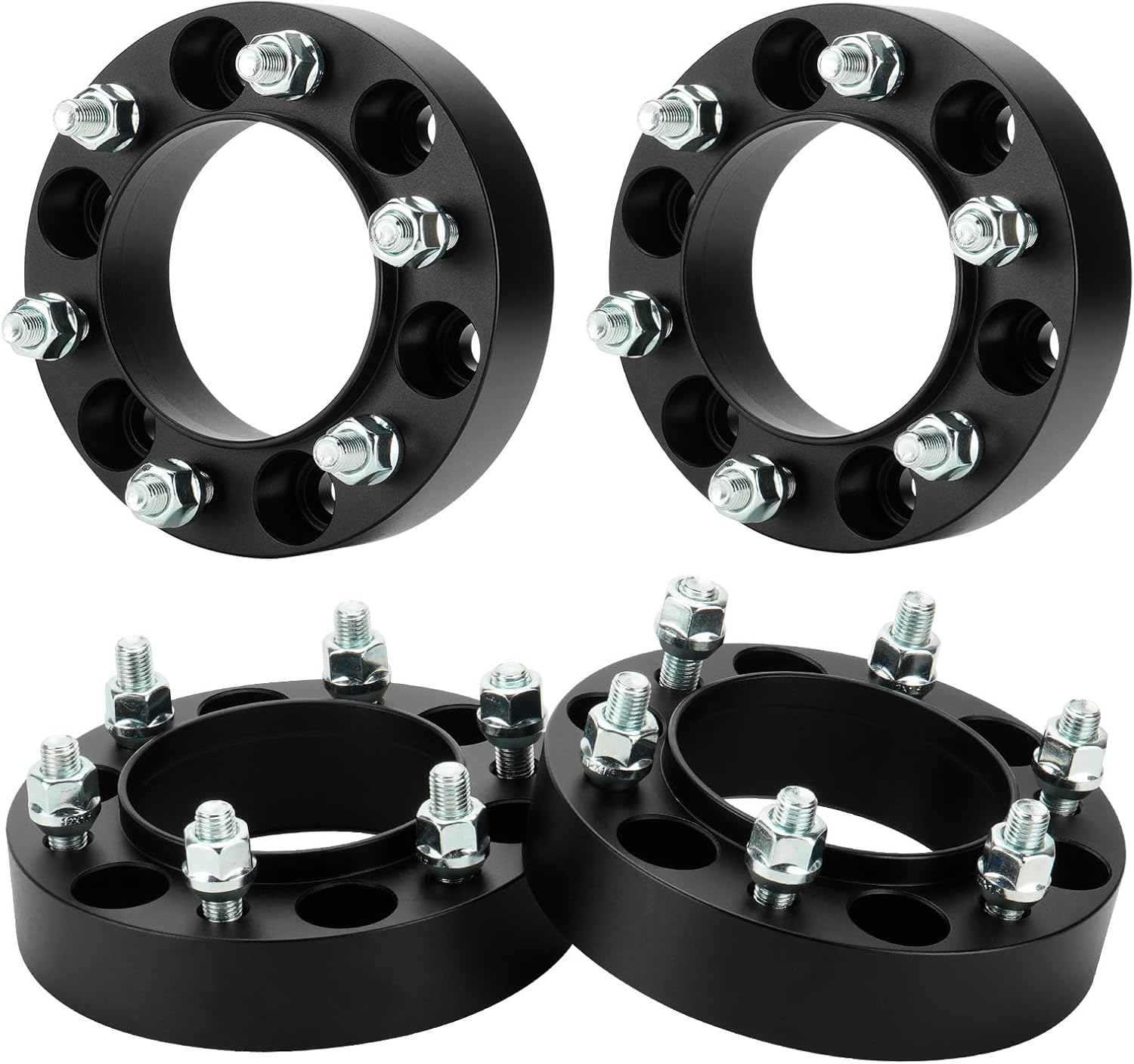 Youxmoto 6x5.5 1.25'' Hubcentric Wheel Spacers Fit for 4Runner FJ Cruiser Tacoma, 6x139.7mm Wheel Adapters 106mm Bore with M12x1.5 Studs Fit for Lexus GX460 2010-2022, GX470 2003-2009, 4 PCS