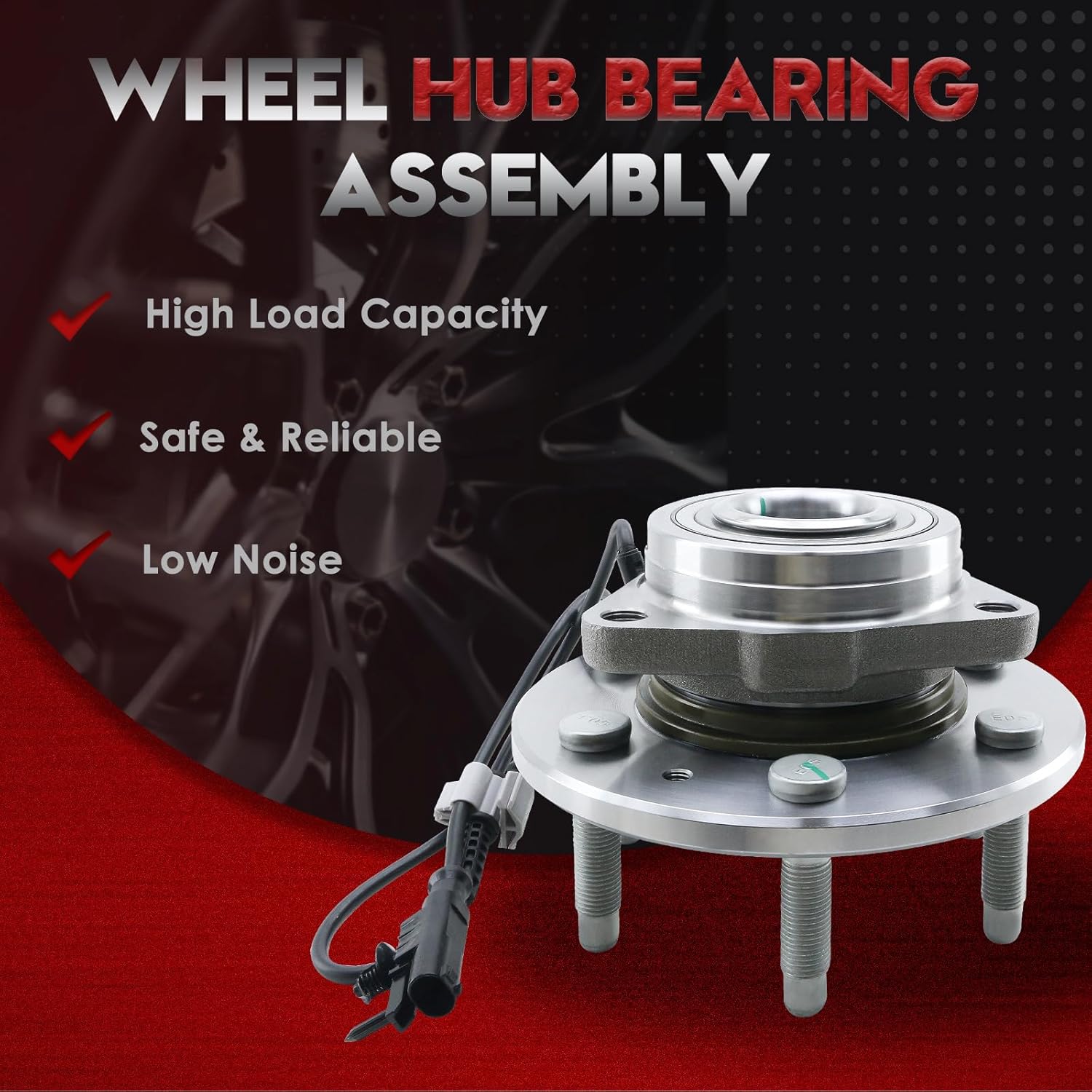 515096 2 Pack Front AWD/4WD Wheel Bearing&Hub Assembly for 2007-2014 Chevy Silverado Suburban Tahoe Avalanche 1500 GMC Sierra Yukon XL 1500 Cadillac Escalade ESV EXT Wheel Bearing Front Wheel Hub 4X4 - Image 2