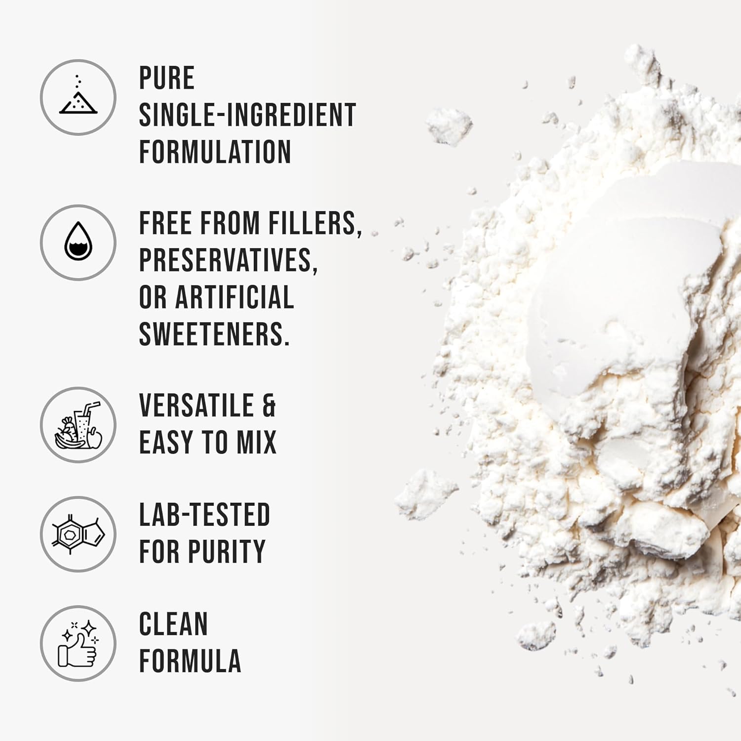 Pure Myo-Inositol Powder Unflavored Inositol Supplement Powder 2.4 lb for Women and Men Smooth-Mixing for Daily Balance and Wellness Vegan Non-GMO Gluten-Free, 1100g