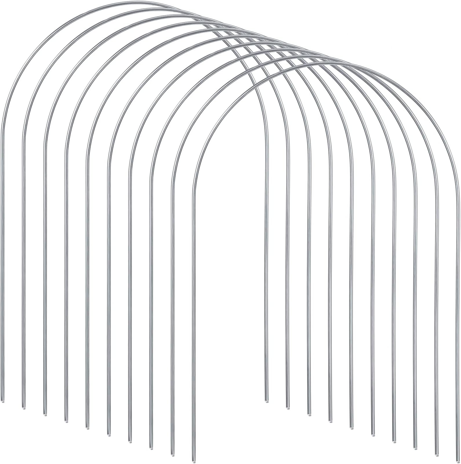 Deekin Set of 9 Croquet Wickets Replacement for Croquet Metal Hoops with Galvanized and Plastic Coating for Family Lawn Backyard Outdoor Game(Arch)