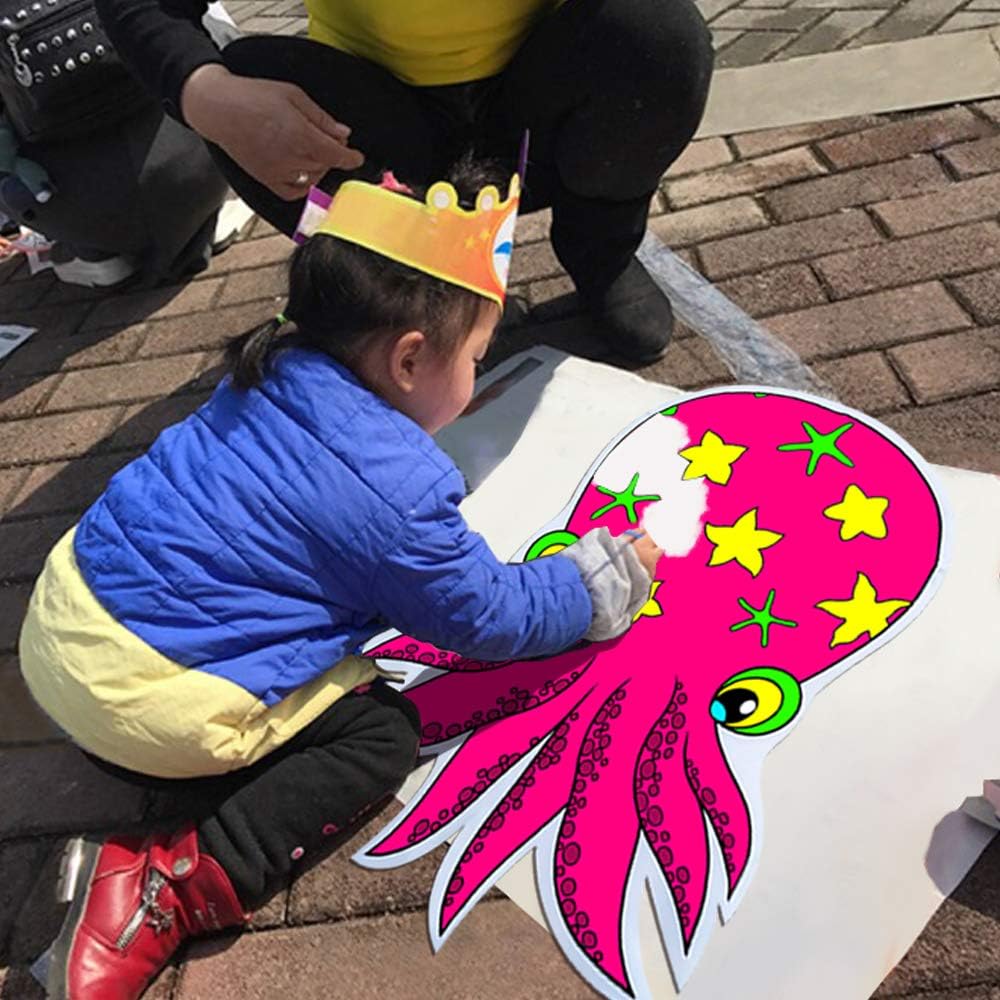 HENGDA KITE DIY Blank Painting Kite for Kids & Adults, Kite Making Kit Bulk, Decorating Coloring Kite Party Pack-Single Line-Come with Handles and Strings-White Diamond Kites