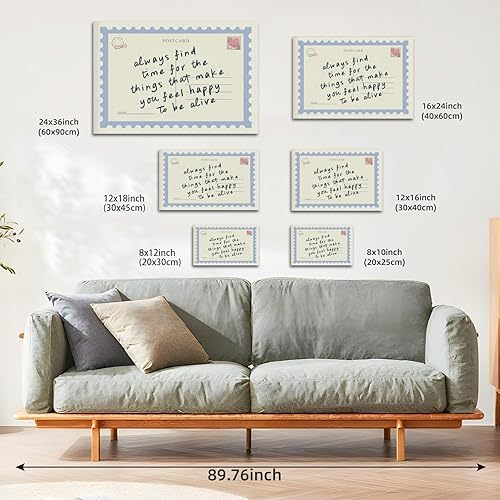 Miniatura 3 de Póster de postal con texto en inglés "Always Find Time" (Always Find Time), arte vintage para pared, diseño retro estético, positivo, positivo,