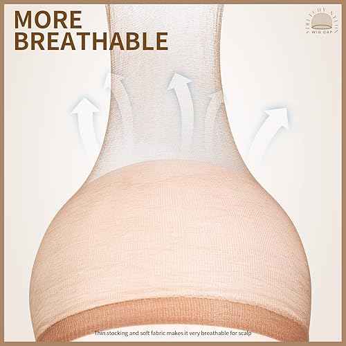 Miniatura 6 de Teenitor 20 gorras de peluca HD, gorras de peluca para mujer con encaje frontal, gorra de media, gorra de peluca transparente, gorras de peluca para