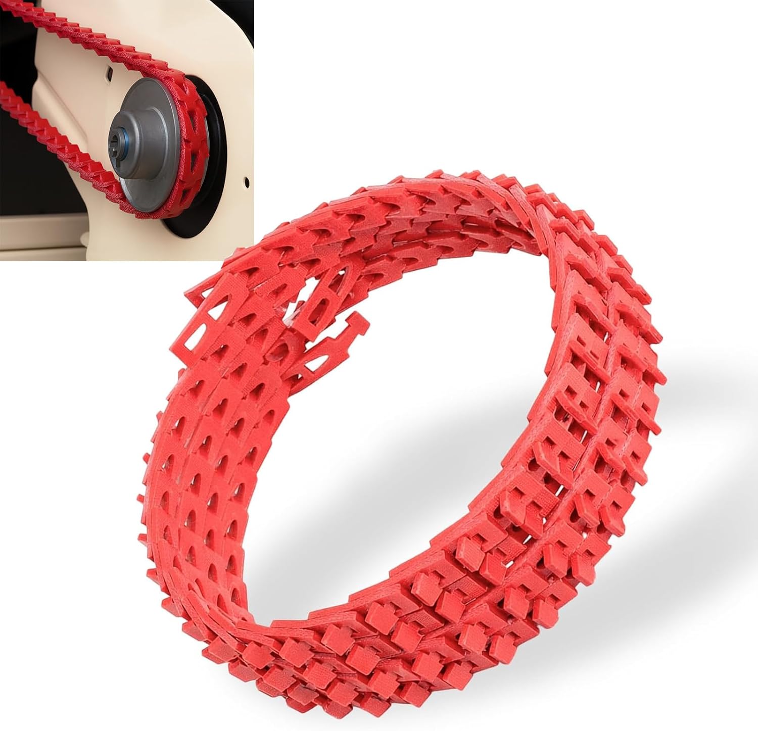 10FT Adjustable V Belt 5/8", Type B 10 Feet Power Twist V - Belt, Link Belt 5/8 Inch for Latches and Woodworking Tool (Red)