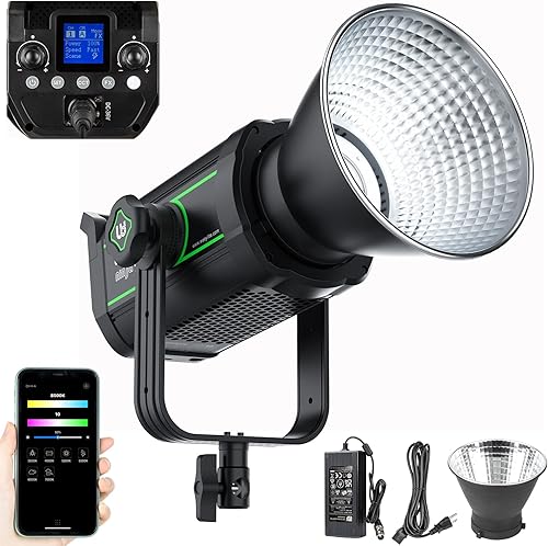Miniatura 8 de Weeylite Ninja 400 bicolor luz de vídeo LED 150 W 2500-8500K luz de salida continua iluminación fotográfica atenuación 0-100 CRI95 TLCI 98 mando