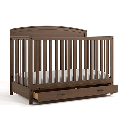Miniatura 15 de Graco Benton - Cuna convertible 5 en 1 (Gris Guijarro) – Certificado GREENGUARD Gold, se convierte de cuna de bebé a cama infantil, diván y cama de