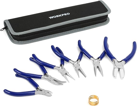 Amazon.co.jp: 【完全版】WORKPRO アクセサリー用工具セット 8点セット 手芸ペンチセット ペンチ 平ペンチ 丸やっとこ ...