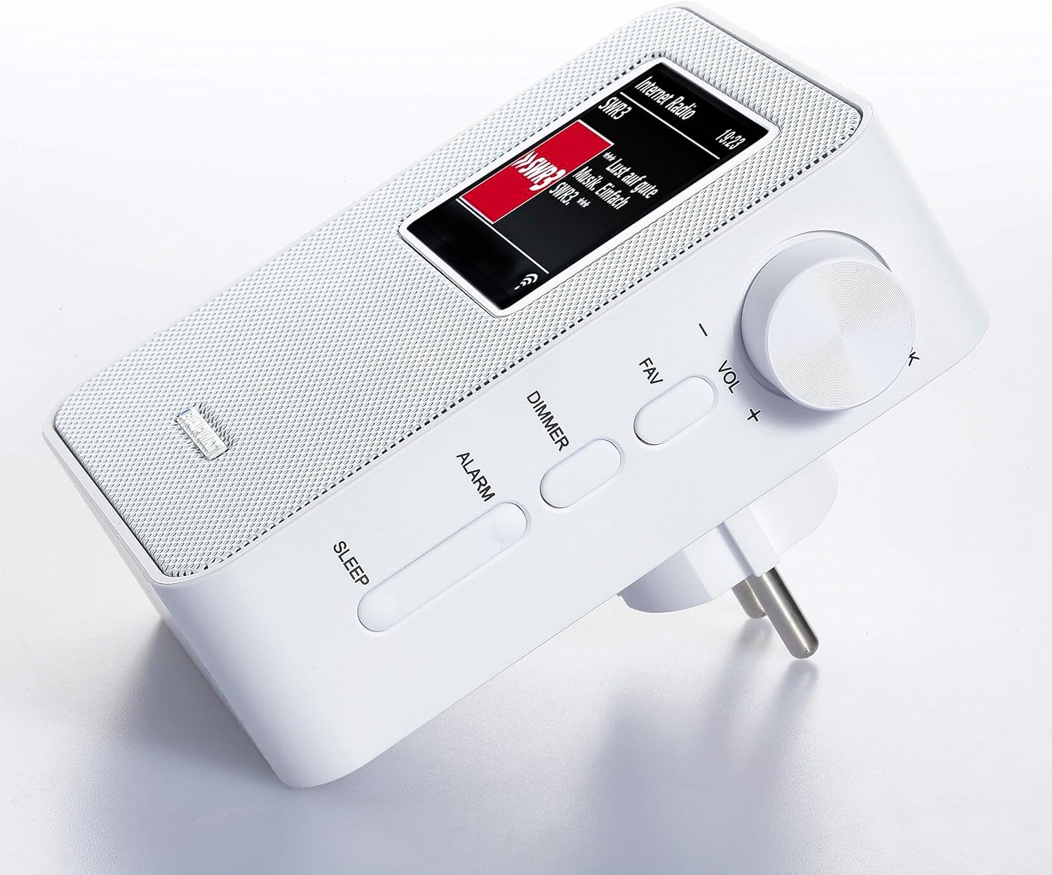 BLAUPUNKT PIB 100 Steckdosen Internetradio, WLAN, Farb-Display, Digital Radio mit Bluetooth, Wecker, Weiß