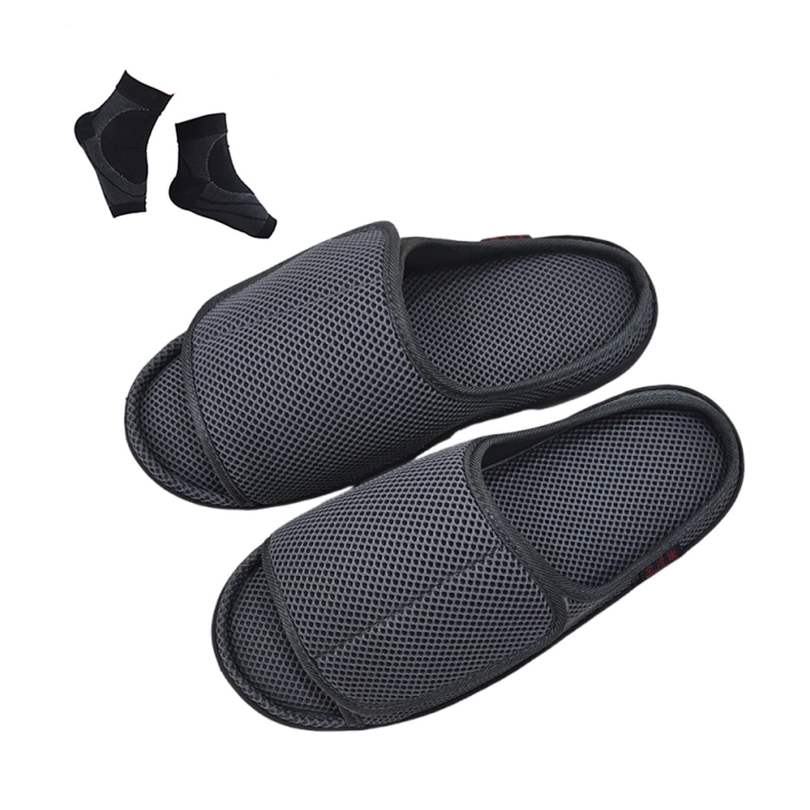 Męskie Regulowane Diabetyków, Męskie Wsuwane Buty Outdoorowe Dla Osób Starszych Z Odkrytymi Palcami, Dla Diabetyków Ortopedyczne Buty Na Obrzęki, Wygodne Do Użytku Wewnątrz Szerokie