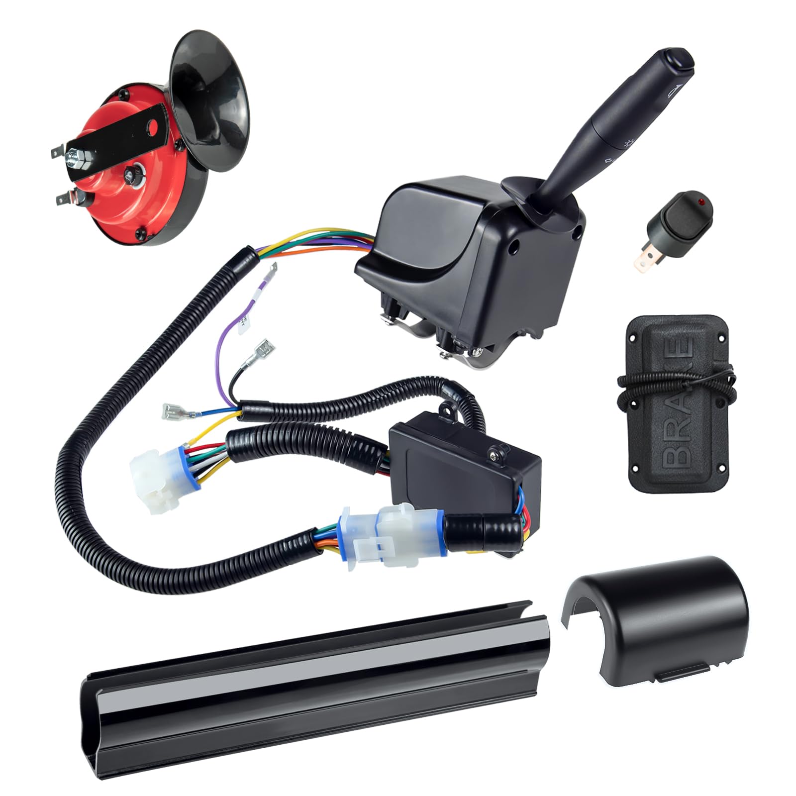 Orle Oko Golf Cart Turn Signal Kit with Horn Brake Light Switch 9Pin Plug Deluxe Upgrade Wiring