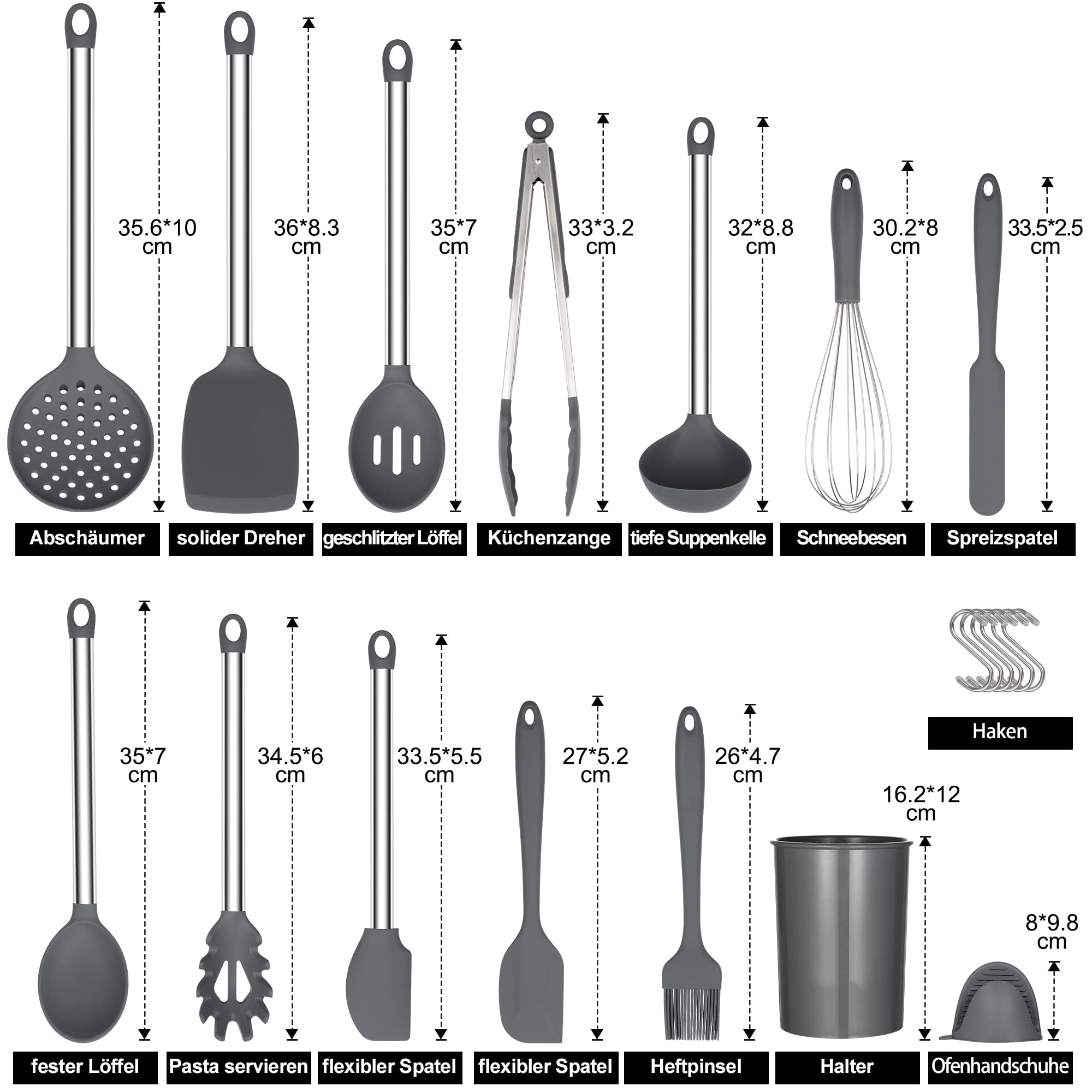 JYDQM Non-Stick kookgerei Bakgereedschap Hittebestendige Siliconen Spatel Kookgerei Keukengerei Set Accessoires