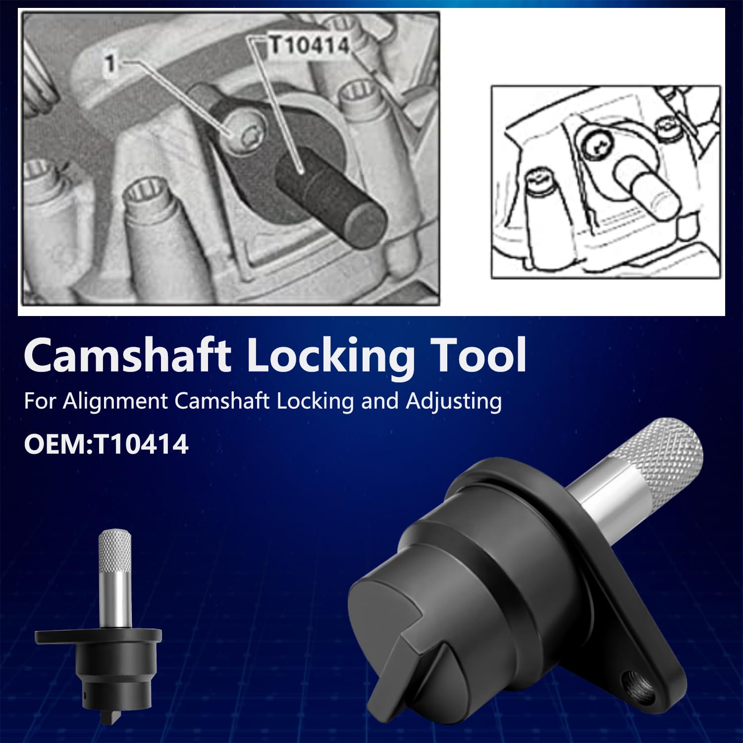 ZKTOOL 8 PCS Kit Strumento di Messa in Fase la Regolazione del Motore Compatibile con VW Audi Seat Skoda 1.2 1.4 1.6 FSI TFSI, Set Strumenti di Bloccaggio Albero a Camme, OEM T10171A T10170