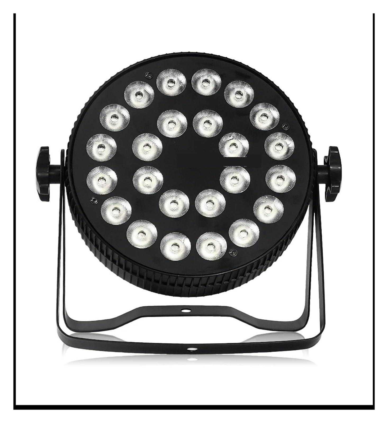 RGBW 4 in 1 LED Par Light Remote Control Flat Spotlight Control Party DJ Disco Lights Stage Lighting Uplights for Events(24x18W 6in1 Aluminum)