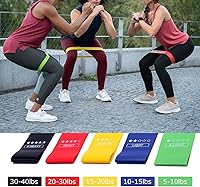Vista 4 de Resistance Bands Set for Men and Women, Pack of 5 Different Levels Elastic Band for Home Gym Long Exercise Workout – Great Fitness Equipment for