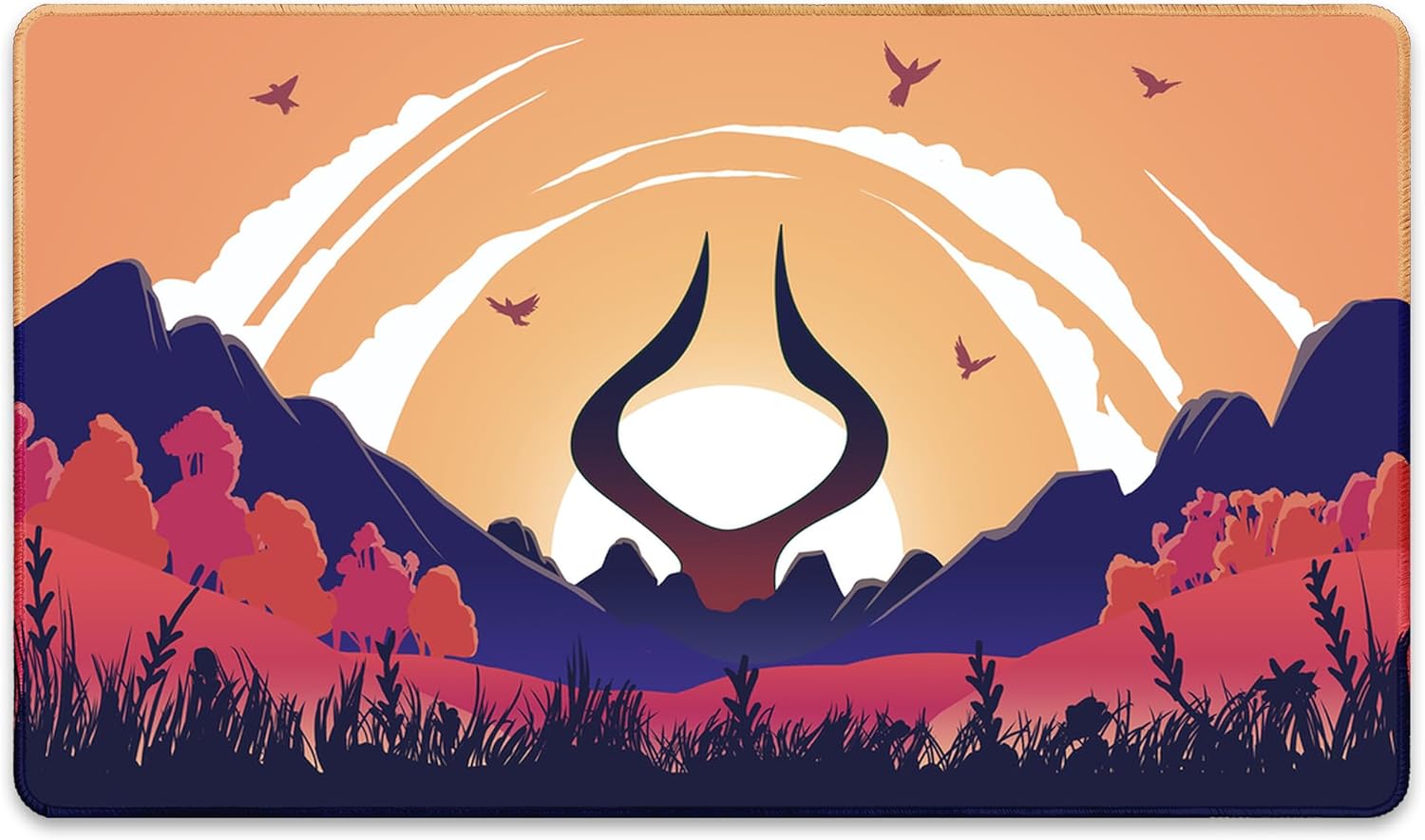 Plains Mana Scenery (Stitched) - MTG Playmat - Compatible with Magic The Gathering Playmat - Play MTG, YuGiOh, TCG - Original Play Mat Art Designs & Accessories