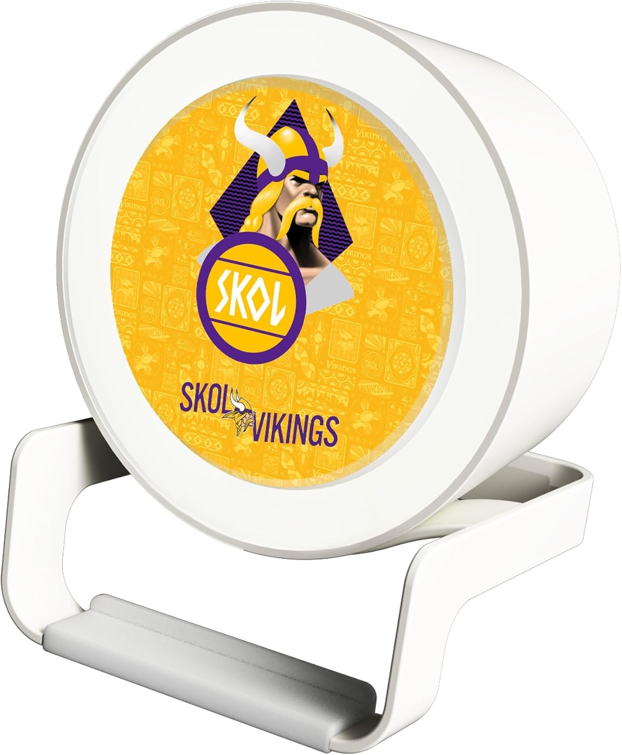 Keyscaper White Minnesota Vikings Night Light Charger with Bluetooth Speaker