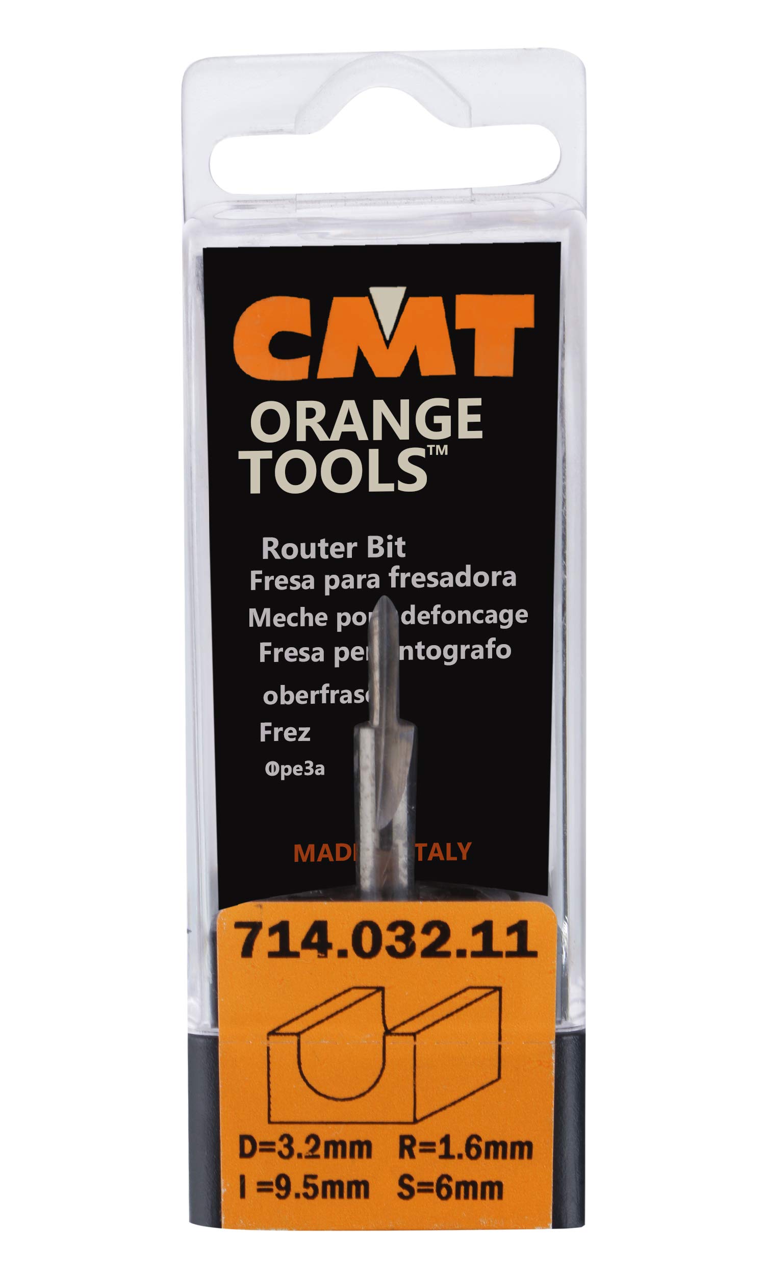 CMT ORANGE TOOLS 914.690.11 - RADIUSFRÄSER HM S=12 D=19 R=9.5