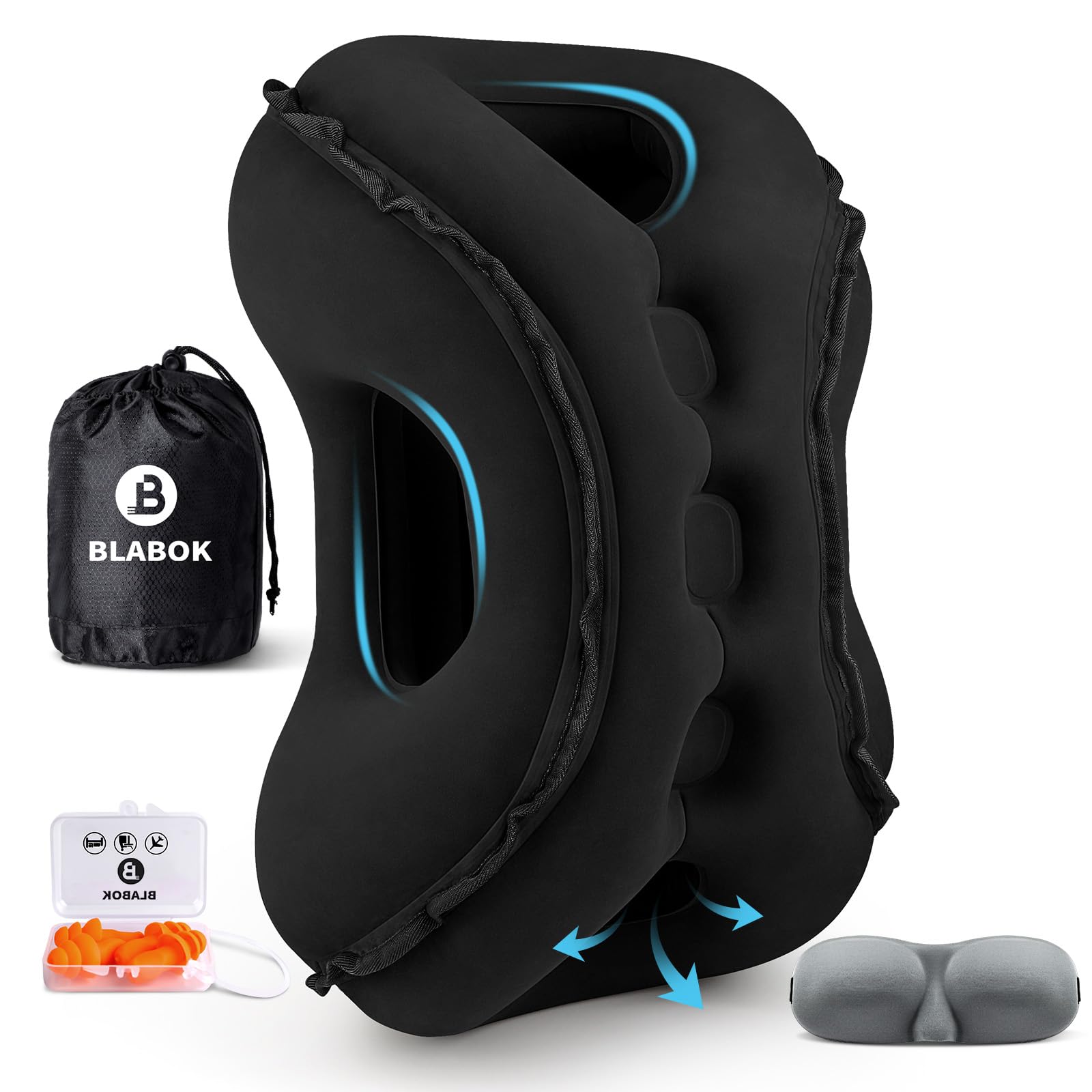 Say Goodbye to Jetlag with Our Comfortable Inflatable Airplane Pillow (AA24)