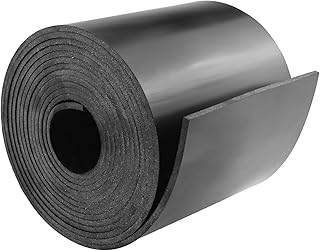 DGSL Neoprene Rubber Strips 4" W x 1/8" T x 10' L, Solid Rubber Sheets, Rolls & Strips Use for Gaskets DIY Material, Pads, Crafts, Weather Stripping, Flooring, Black
