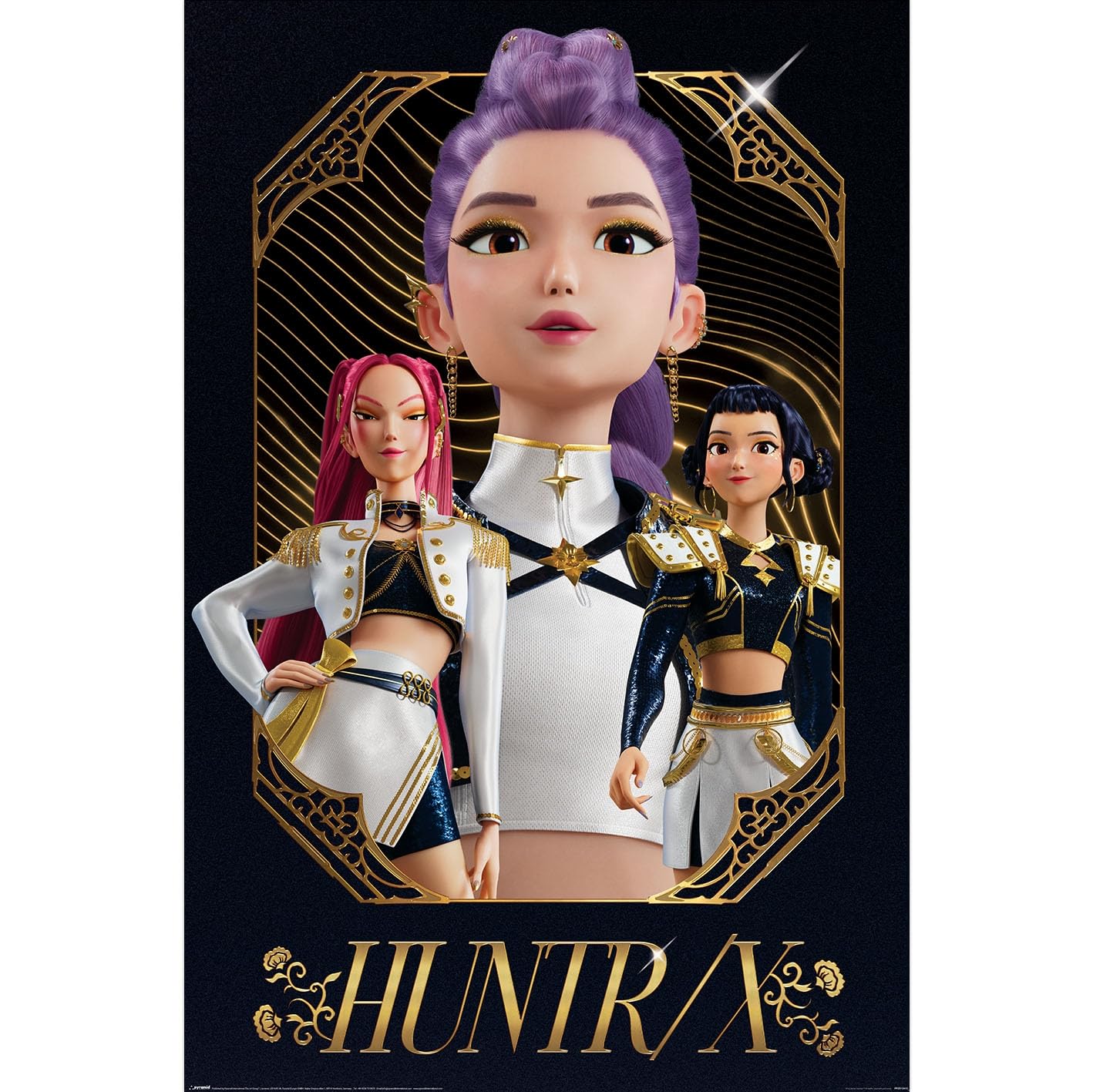 K-Pop Demon Hunters (Huntrix Golden Maxi Poster 91.5cm X 61cm, Official Licensed Poster, Large Wall Art Decor, Fan Gift, Official Licensed Merchandise