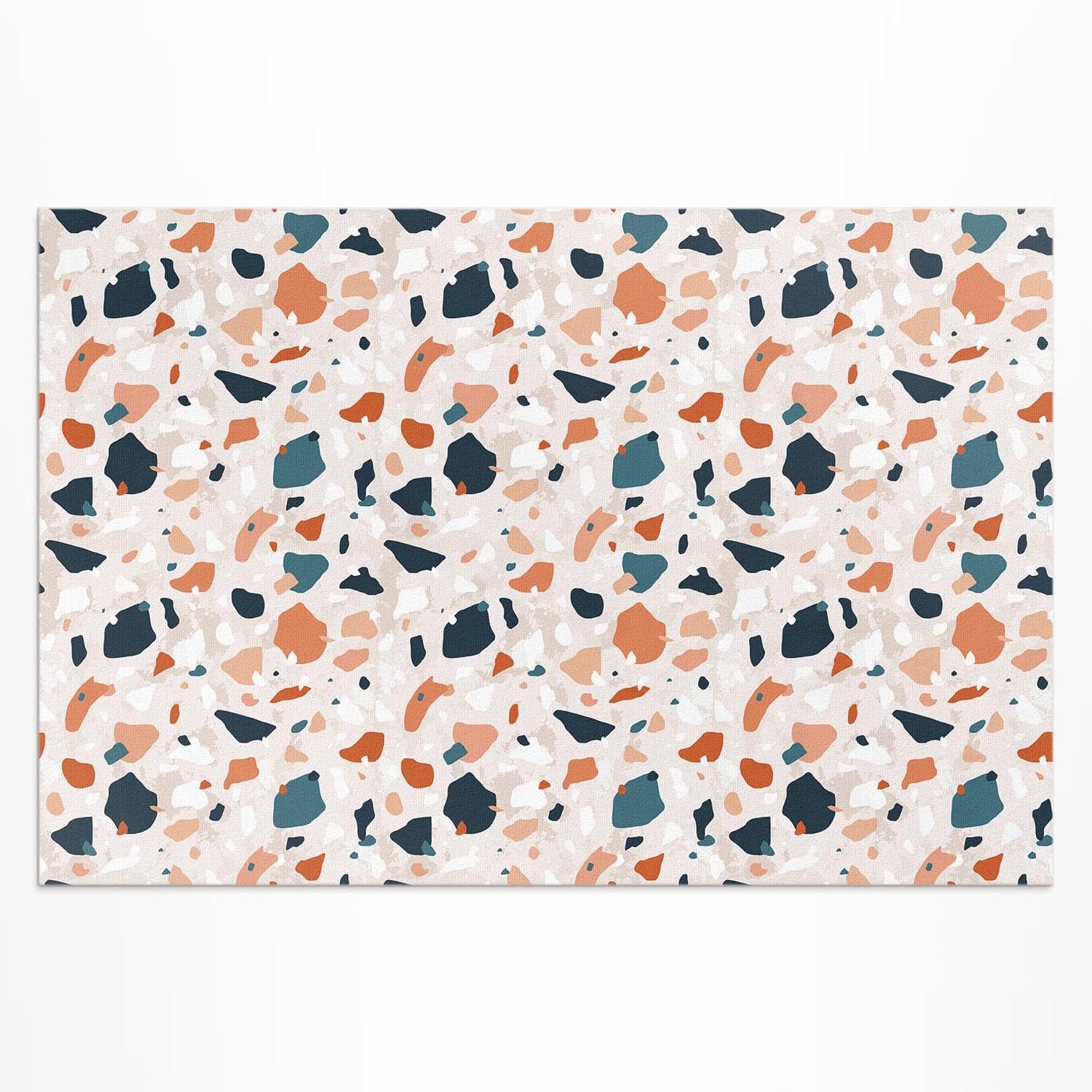 Tapis extérieur terrasse rectangle 100x150 lavable imperméable PVC pour sol de jardin et porche