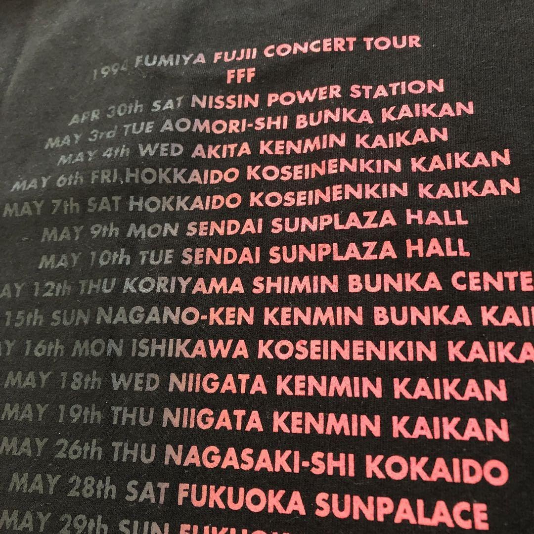Amazon.co.jp: 藤井フミヤ Tシャツ1994 FFFツアー 黒赤文字 L