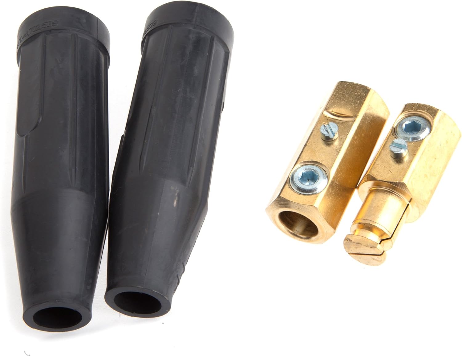 Forney 57715 Cable Connector, Camlock Type, Number 1/O Through Number 4/O Cable, 1-Pair, Black