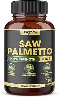 8in1 Saw Palmetto Prostate Support Supplement - Combined With Ashwagandha, Turmeric Curcumin, Ginger, Nettle Leaf, Holy Ba...