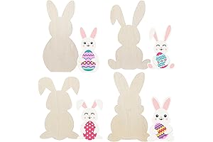 16 Inch Easter Wooden Bunny Cutouts for DIY Easter Decor