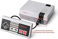 Vista 4 de TheKidMall NES Classic Mini Edition Wired Controller for Nintendo Mini Video Game Console with Extra Long 6 Cable 6-Pin Plug Compatible With NES