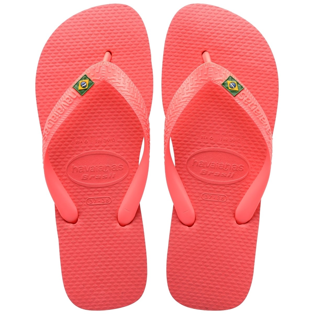Havaianas - Brasil Logo, Tongs Iconiques, Confortables et Durables, Lanières avec le Drapeau du Brésil et Semelle Antidérapante aux Bandes Colorées, Adultes Unisexe