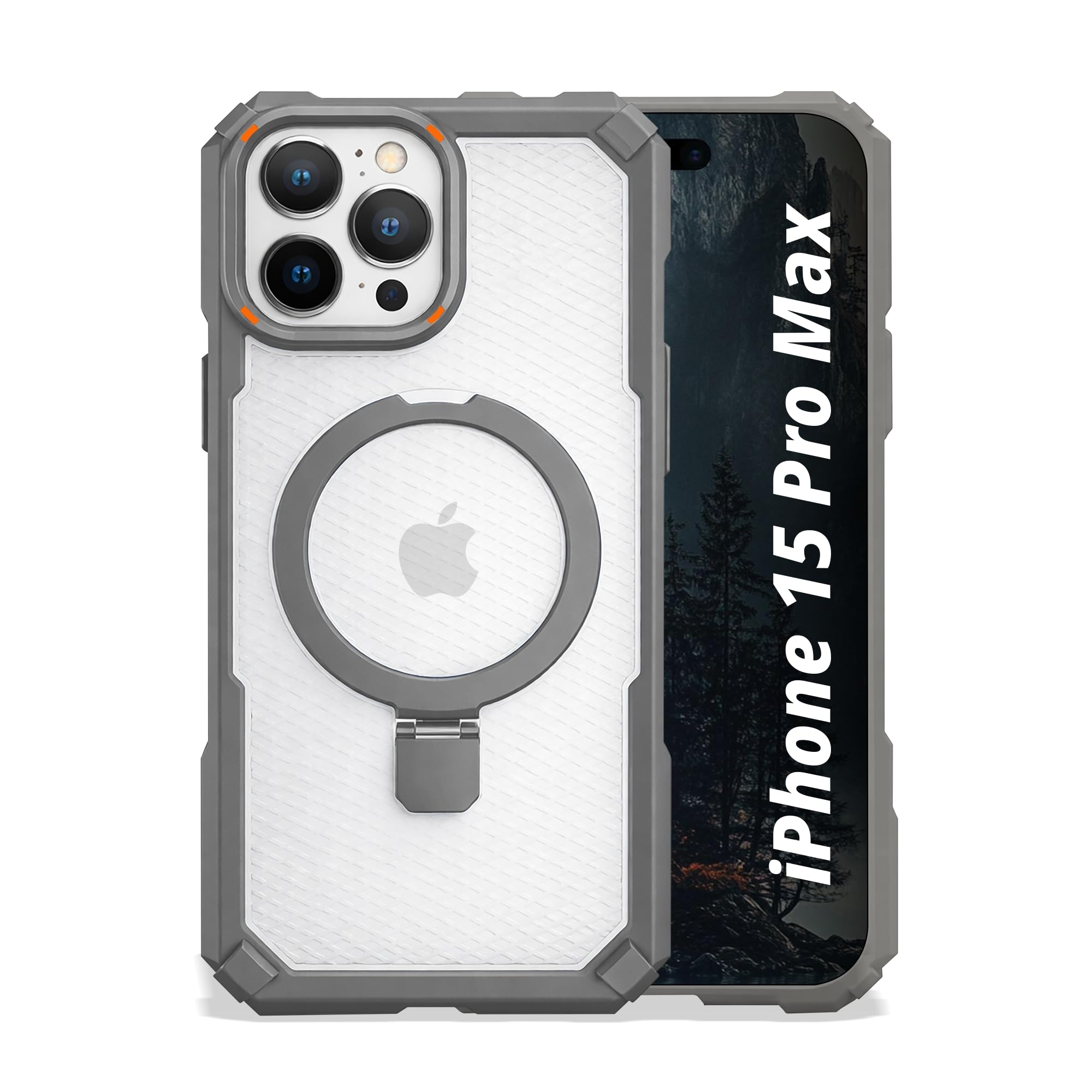 AIBEX Transparent Back Cover Compatible for Samsung Galaxy S24 Ultra|Mag-Saf Magnetic Ring Kickstand |Shockproof Dual Layer Military Grade Drop Protection Armor Case|Wireless Charging Support - Black — Amazon image 25