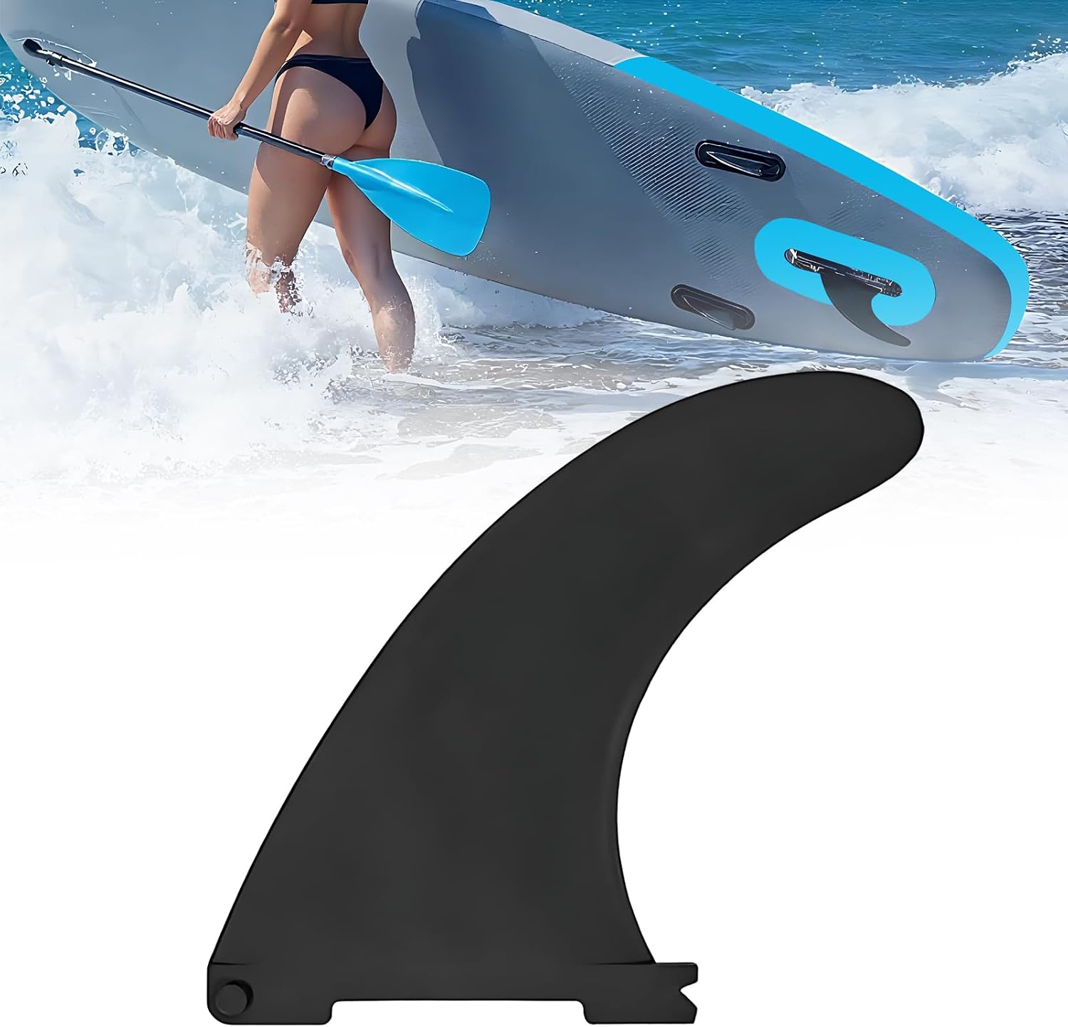 Quick Lock Paddle Board Fins Replacement Durable SUP Surfing Fins Inflatable Stand Up Paddleboard SUP Accessories Center fin – Ideal for All Wave Conditions