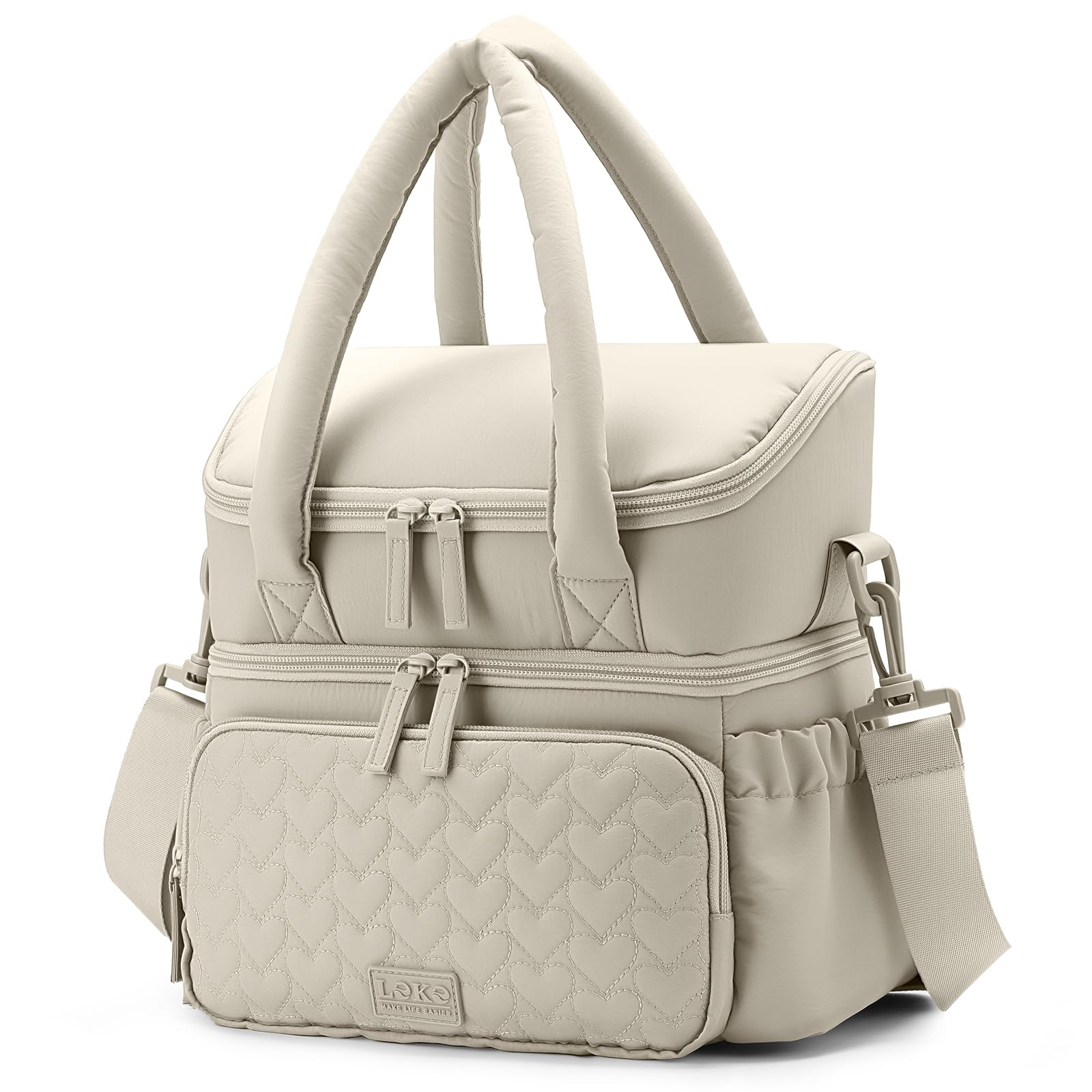 Lekespring 12L Insulated Lunch Bag & Cool Bag for Women, Double Layer