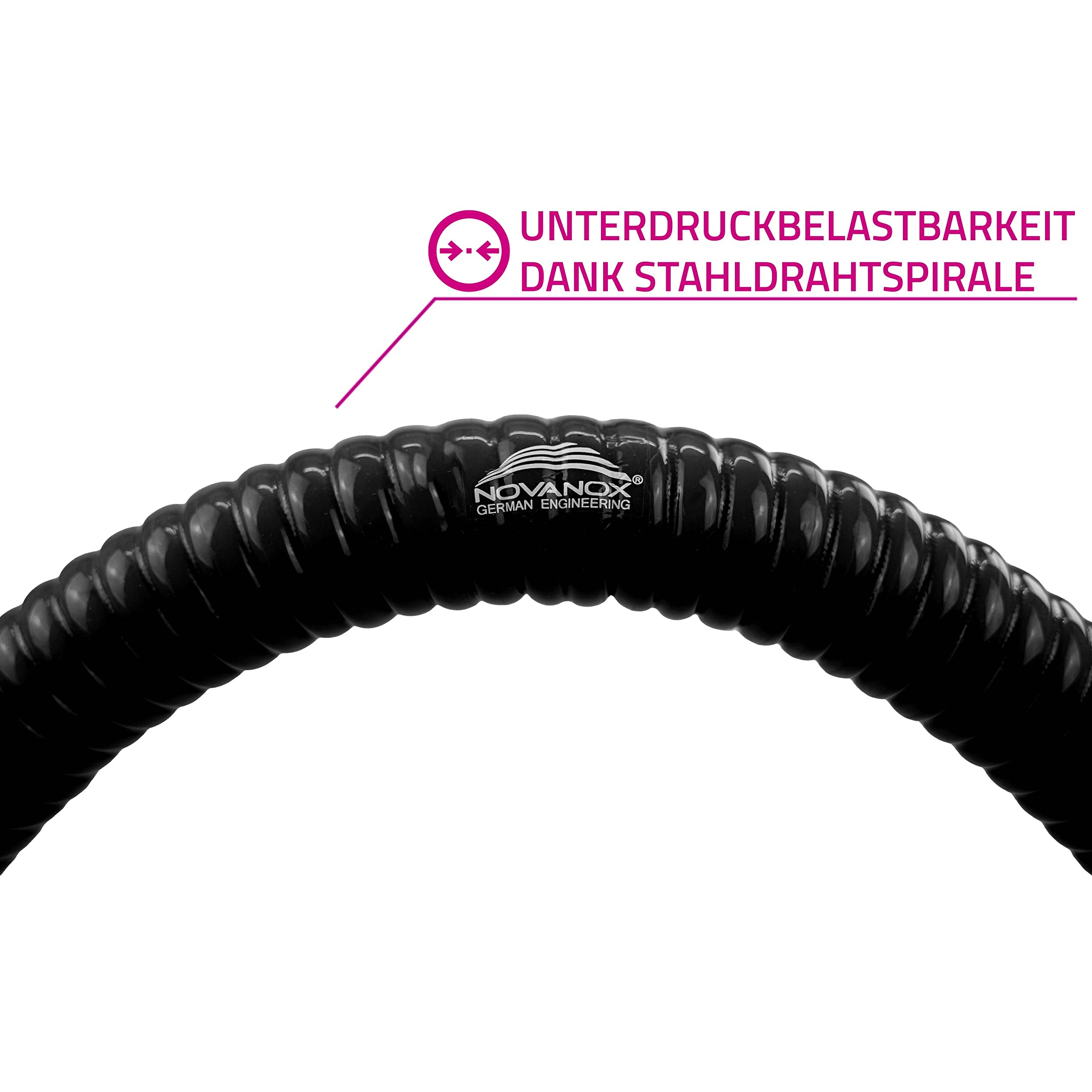 NovaNox® - Tubo in silicone superflex, inserto per filo Ø 13 mm fino a 54 mm, dimensioni a scelta, diametro interno: Ø 41 mm, colore: Nero