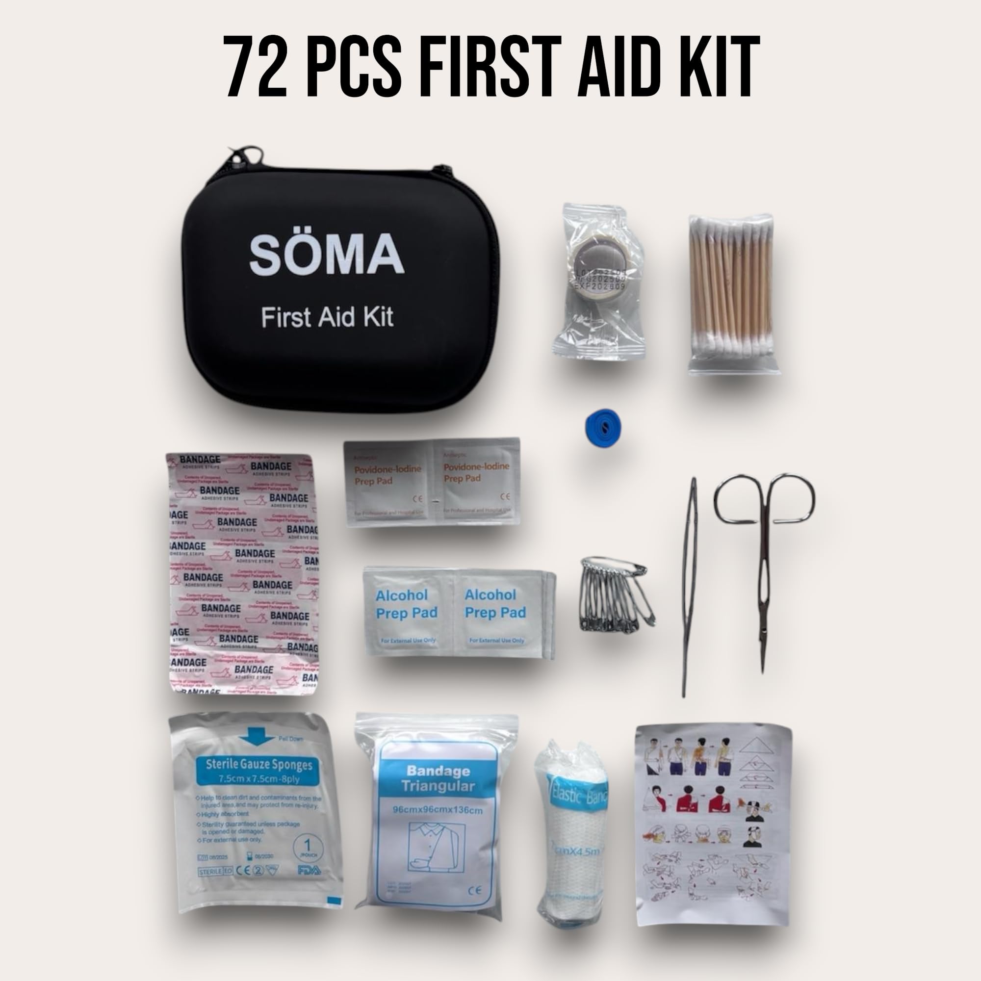 Urban Kit – Kit de Survie 72h Complet Appartement & Ville – Sac d'Évacuation Étanche avec Radio Dynamo Solaire, Chargeur Téléphone, Lampe & Soins – Idéal Urgence, Coupure, Crise