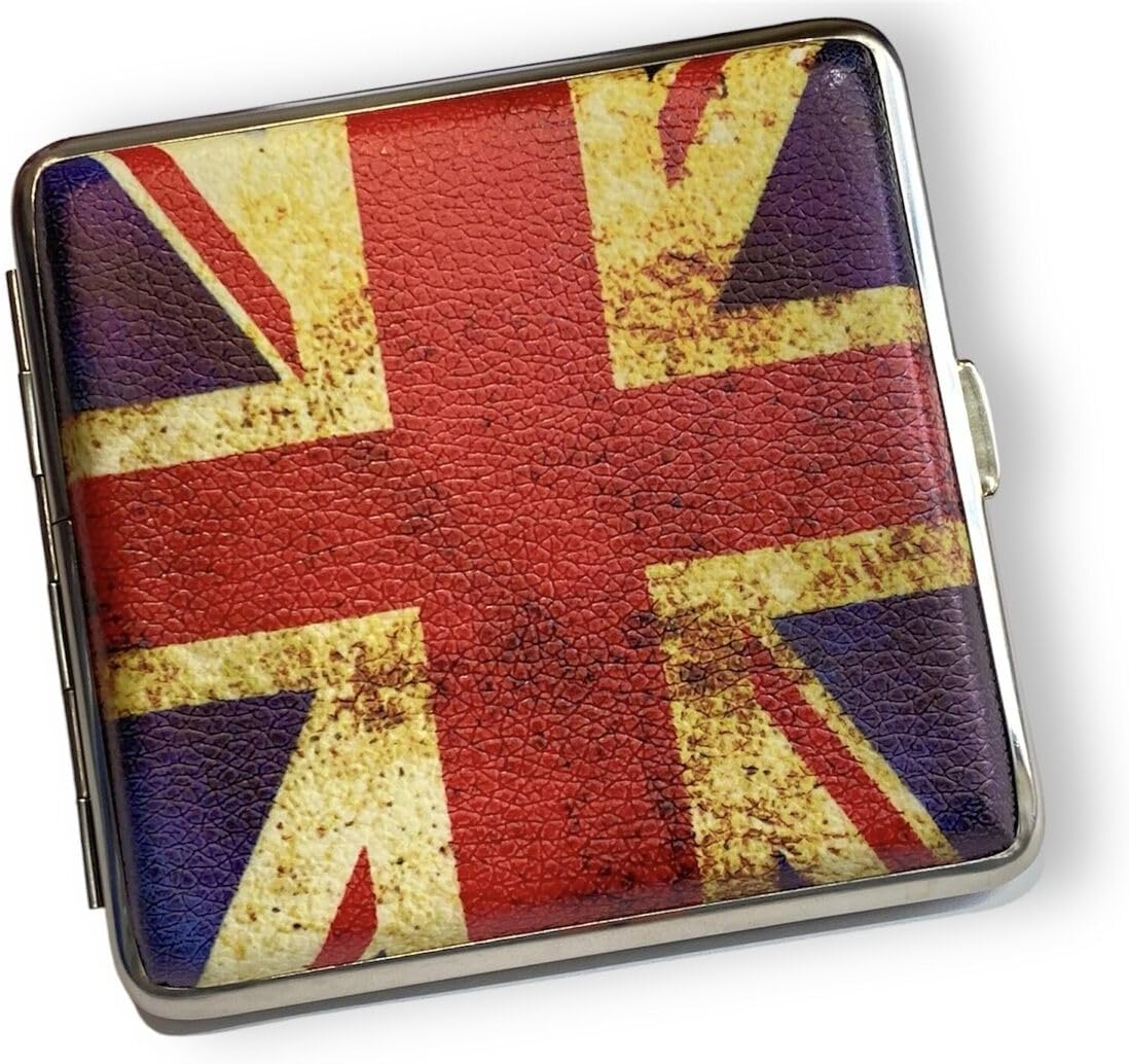 CIGARETTE CASE UNION JACK DESIGN HOLDS 20 CIGARETTES (20 PCS CIGARETTE CASE UNION JACK)