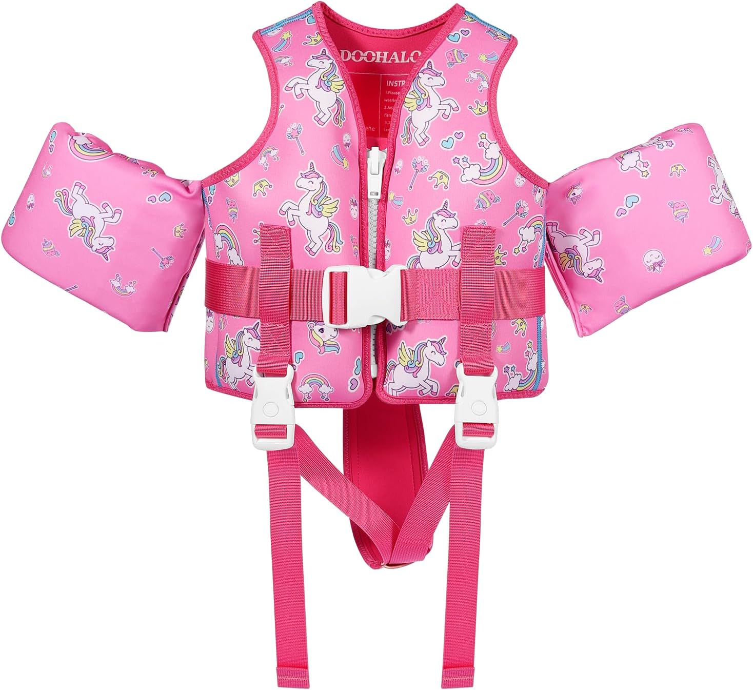 DOOHALO Toddler Swim Vest Kids Swimming Training Vest for Boys Girls Suitable for Age 1 to 8 Years 20Ibs - 46Ibs