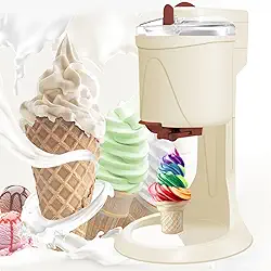 Máquina de sorvete, máquina de mistura de sorvete de leite com iogurte de frutas, sorveteira de 1000ml, faz 7 a 8 sorvetes, personalizável com qualquer sabor de sorvete