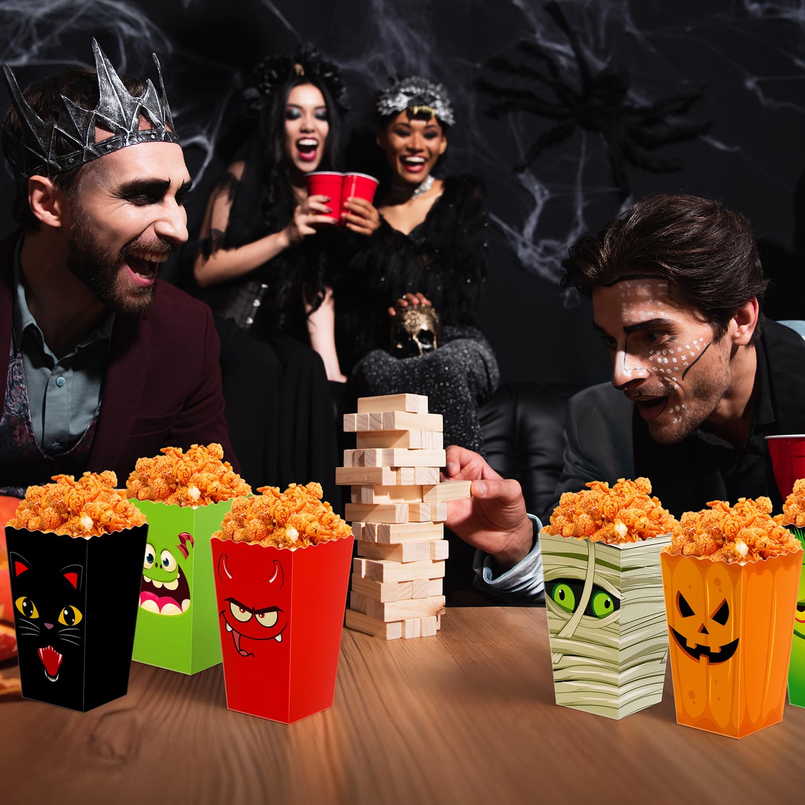 Halloween-Popcorn-Boxen – 20 Stück, Mit Gruselmotiven, Für Partysnacks & Deko