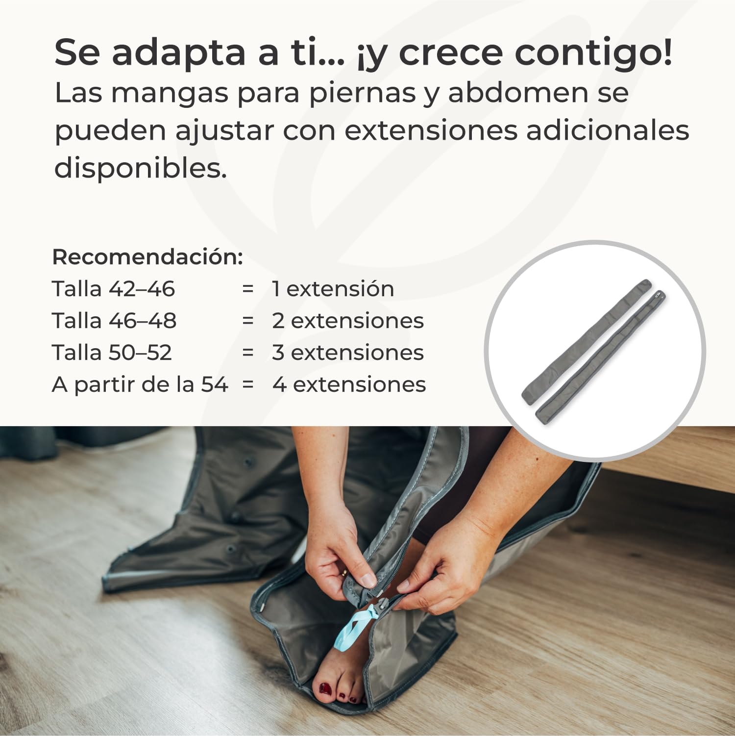 Venen Engel 4 equipo de masajes por presoterapia para casa con botas para las piernas y faja abdominal, 4 cámaras de aire, presión y tiempo fácilmente configurables