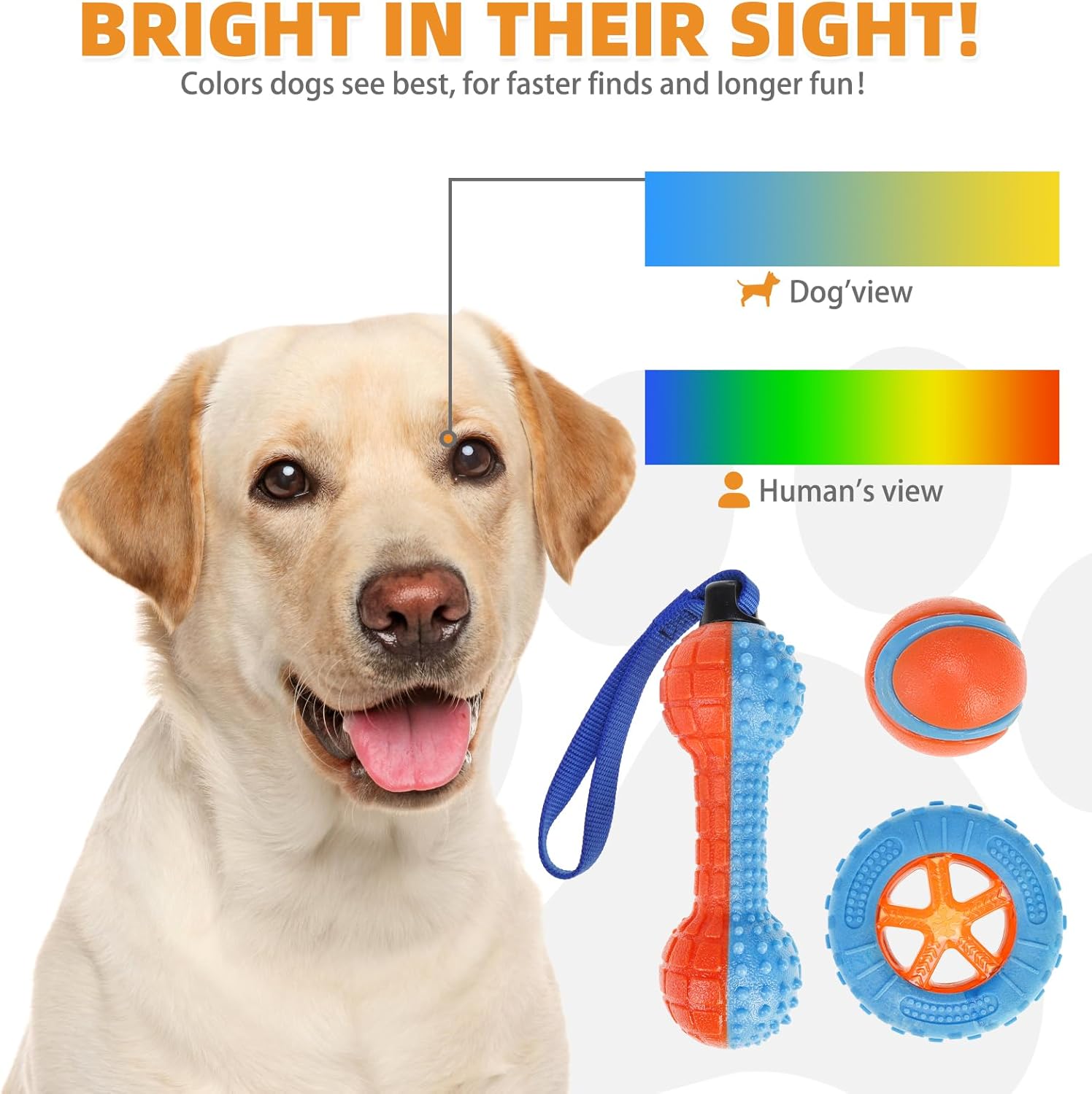 KOOLTAIL Floating Dog Toys,3 Pack TPR Water Pool Fetching Toy with Durable Rope for Small Medium Large Dogs,Bright Bumper Interactive Dog Chew Toys for Summer Outdoor Pool,Training&Teething