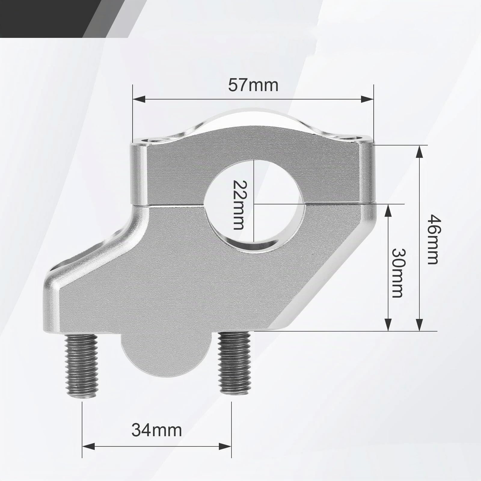 pontet de Guidon Réhausseur De Guidon Moto 28 Mm pour Suzuki Bandit GSF250 400 600 650 750 1200 1250, Adaptateur Fixation pour Pinces Moto Riser Rehausseurs(Argent)