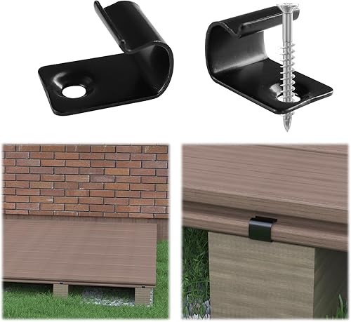 Muzata Paquete de 72 clips de arranque universales para terrazas, clips de acero inoxidable, sujetadores escondidos para 800 pies cuadrados,