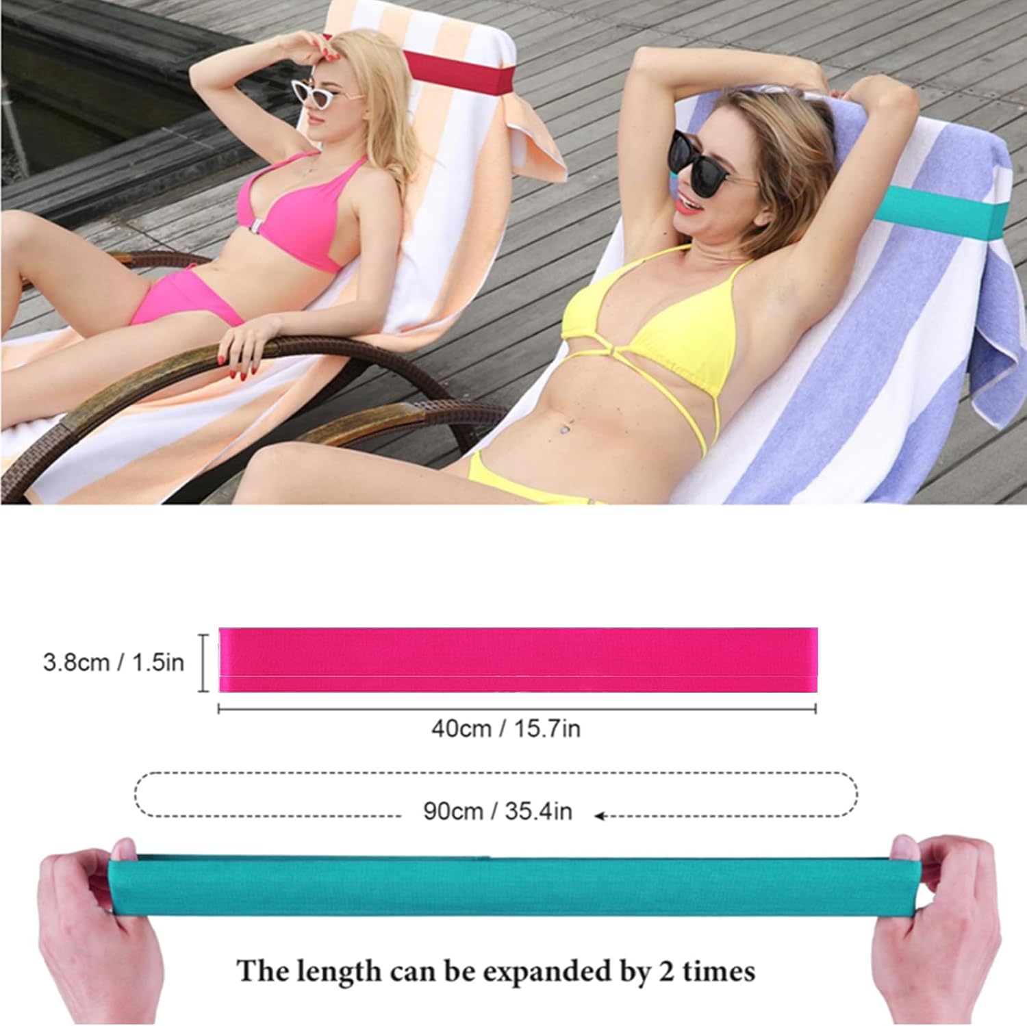 Towel Bands (6 Pack), Cruise Ship & Beach Essentials – Better Than Clips image 2